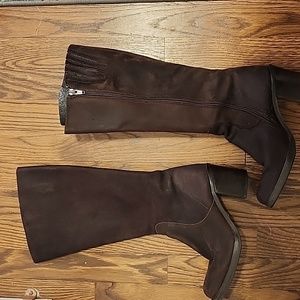 Brown high boots